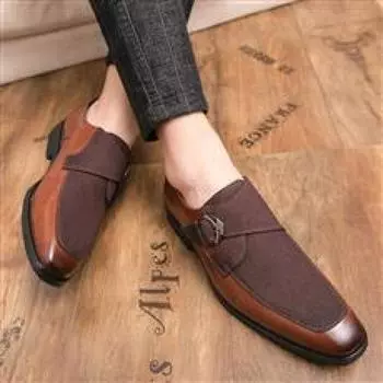 [Spot] Мягкие кожаные туфли с одной педалью Повседневные кожаные туфли на плоской подошве Мужские кожаные туфли для вождения, облегающие ногу Лоферы 38 чёрный