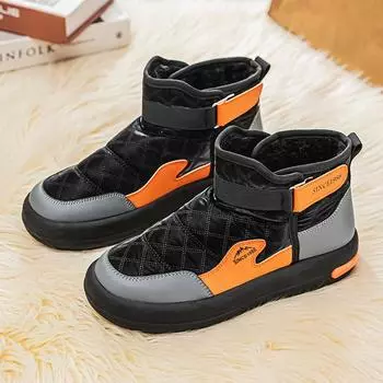 Spot Northeast snow boots men s winter non-slip warm outdoor sports velvet cotton shoes casual short waterproof shoes 39