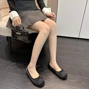 Spot second hair~ wide fat feet large size women s shoes small fragrant wind flat bottom widened and fattened ladymelon single shoes women s col 35 чёрный