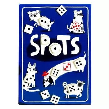 Spots - Игра о бросках кубиков, чтобы увеличить свою удачу и собаку Карточная игра Настольные игры чёрный
