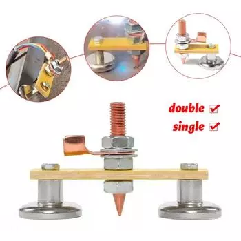 Spotter Всасывающий Заземляющий Сварочный Инструмент Поддержка Заземляющий Зажим Металлообрабатывающий Магнит Головка Металлическая Пластина Double head