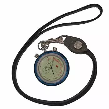 SPQR THE PULSE Blue IP Model Somes Saddle Leather Strap Japanese Pulse Watch с хронографом High Spec Nurse Watch (черный)