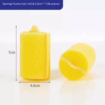 Спящая бигуди-губка Рамка: Натуральный, щадящий инструмент для завивки челки 4.0cm (6 pcs) синий