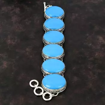 Спящая Красавица Бирюзовый Браслет Антикварные Ювелирные Изделия Ручной Работы Драгоценный Камень Винтажный Браслет Браслет Стерлингового Серебра 925 Регулируемый Браслет-Цепочка Adjustable