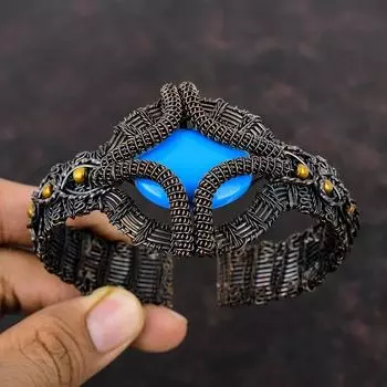 Спящая красавица бирюзовый браслет медная проволока обернутая ювелирные изделия регулируемый браслет манжета драгоценный камень манжета браслет ручной работы медная проволока обернутая браслет