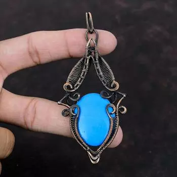 Спящая красавица бирюзовый кулон медная проволока обернутый драгоценный камень кулон медные украшения кулон ручной работы обернутый проволокой ювелирные изделия подарок на помолвку