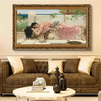 Спящая красавица, женская фигура, настенная живопись, холст, скандинавские постеры и принты, современная настенная картина для гостиной 20x40cm no frame