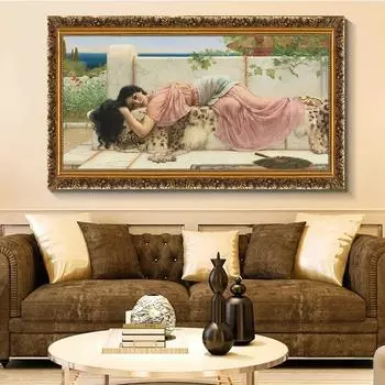 Спящая красавица, женская фигура, настенная живопись, холст, скандинавские постеры и принты, современная настенная картина для гостиной без рамки 20*40cm