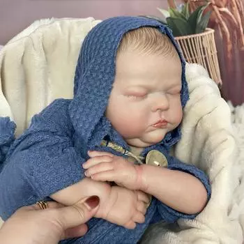 Спящая малышка 50 см с телом из мягкой ткани, виниловыми конечностями и головой, реалистичная кукла-реборн, игрушки