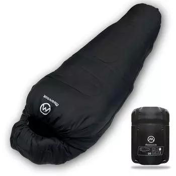 Спящая мумия антибактериальная минимальная рабочая температура [Moonrock] сумка, форма, компактная, моющаяся, спецификация, -15 (черный)