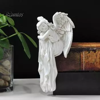 Спящий ангел, украшение для дверной рамы, Крылатая девушка, дверной уголок, фигурка из смолы, домашний офис, ангел-хранитель, край передней двери, топпер, украшение для няни Left