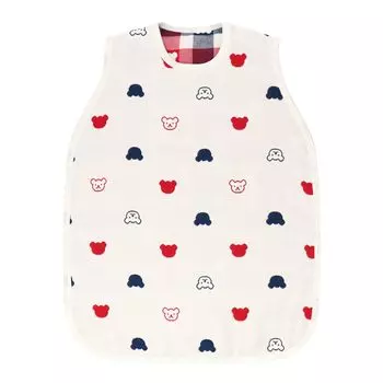 Спящий лет N трехцветный марлевый Сделано в Японии [Baby Castle] 0-2 слоновая кость