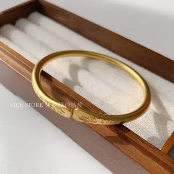 Спящий платикодон крупноцветковый Ваньфу Свиток на Новый год Знак китайского зодиака Змея Год рождения Песочное золото Складной Носимый Ремешок Красная веревочная браслет