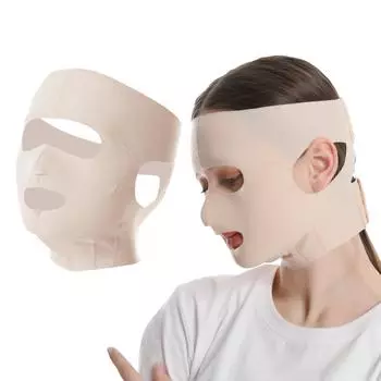 Спящий пояс для подтяжки лица, пояс для похудения, подбородок, маска для лица, повязка для похудения, тонкий массажер для лица, многоразовый и дыхательный