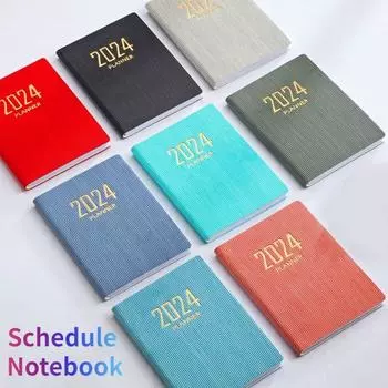 Справочник на 2024 год, английская повестка дня, ежедневник формата А7, портативный карманный планировщик, портативный планировщик A7 чёрный