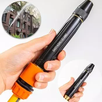Spray Nozzle Water Gun High Pressure Direct Spray Sprinkler Quick Connector Hose Adjustable Pressure Washer Garden Sprinkler
