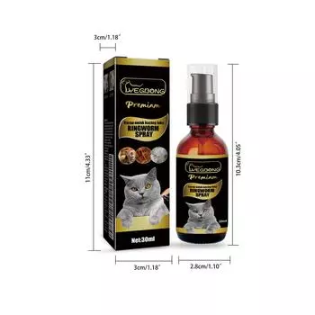 Спрей-аэрозоль для кожи животных YEGEBONG Pet Skin Mist Spray — антистатический, дезодорирующий, увлажняющий, снимающий зуд, питательный для кожи и шерсти, для собак и кошек. 30ml