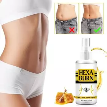 Спрей Bee Toning, спрей Bee Shaping для похудения, спрей Bee Beauty And Personal Care для подтяжки и тонизирования кожи 30 мл One Size