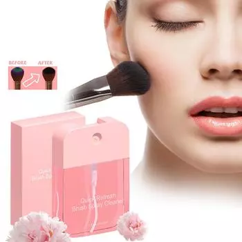 Спрей для чистки кистей для макияжа, очищающая жидкость для чистки кистей для макияжа, портативный очищающий спрей для карт, спрей для чистки карт, 35 мл One Size белый