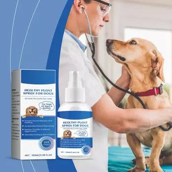 Спрей для чистки ран у собак, ухода за кожей питомцев, 100 мл