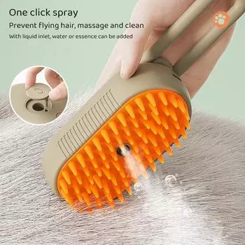 Спрей для домашних животных, кошек, собак, массажная расческа, паровая щетка для удаления плавающих волос/чистка/массаж, перезаряжаемая от USB