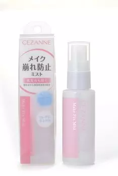 Спрей для фиксации Cezanne Make Fix Mist 48 мл. Предотвращает осыпание макияжа. Предотвращает огрубение кожи. Лосьон-спрей. Бесцветный.