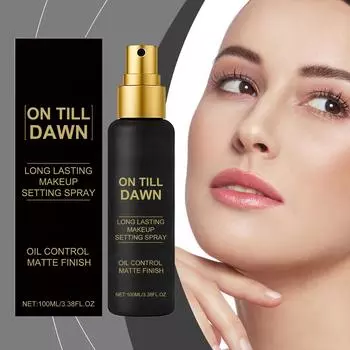 Спрей для фиксации макияжа, Стойкий финиш, Контроль жирности, Быстросохнущая мист для носки в течение всего дня, 100 мл One Size