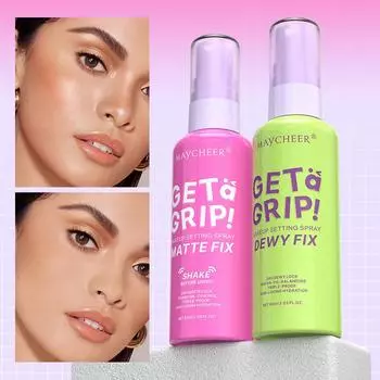Спрей для фиксации макияжа Стойкий увлажняющий макияж Жидкий матирующий нелипкий финишный спрей для фиксации Косметика для контроля жирности розовый