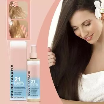 Спрей для химической завивки и ухода за волосами, мягкое масло для ухода за волосами, улучшает качество волос, теплоизоляция, увлажнение, против вьющихся и сухих волос, питательная вода 114 мл One Size розовый