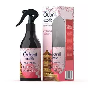 Спрей для комнаты DABUR Odonil Exotic - Успокаивающая сакура - (200мл) |100% на водной основе | Аромат без спирта | Роскошный роскошный аромат из Японии - Sakura
