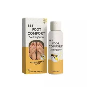 Спрей для ног Bee Foot Spray Спрей для ухода за ногами при отеках, зуде, боли, сухости и для увлажнения 20 мл One Size жёлтый