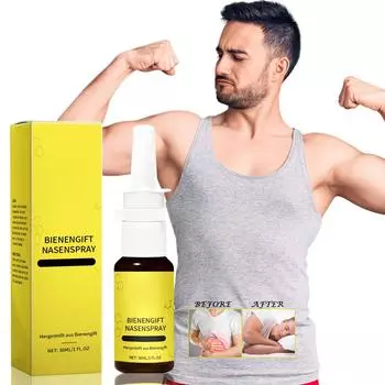 Спрей для носа Bee Nose Spray улучшает работу печени, мягко увлажняет носовые ходы и уменьшает сухость, освежающий и не раздражающий назальный спрей, 30 мл One Size белый