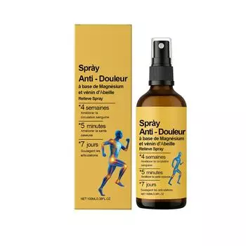 Спрей для облегчения боли в суставах Bee Обезболивающий спрей с магниевым маслом Способствует восстановлению суставной ткани и облегчает боль в суставах100 мл One Size