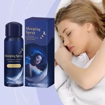 Спрей для подушек с лавандой - ароматерапевтический спрей для подушек для сна, натуральное масло сыворотки лаванды, масло для белья и спрей для комнаты для улучшения сна 100 мл One Size