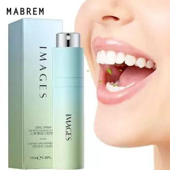 Спрей для полости рта «Белый персик» Свежее дыхание и чистый запах Маленький и портативный освежитель рта milk tea