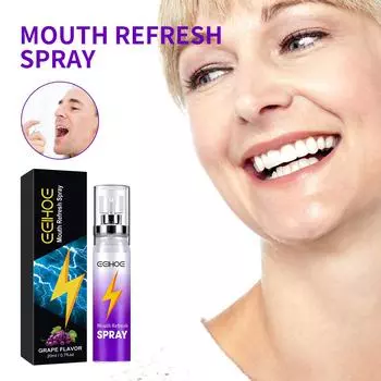 Спрей для полости рта Fresh Mouth Spray Clean Breath Fresh Breath Retention Портативный спрей фиолетовый
