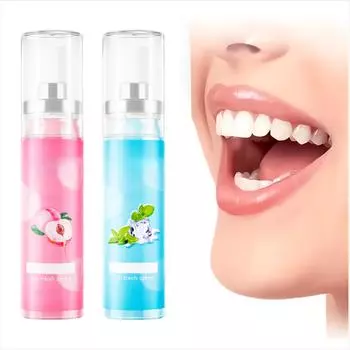 Спрей для полости рта - освежитель дыхания со вкусом меда, персика и мяты, безалкогольный, удобен для свиданий, после ужина и для ежедневного ухода за полостью рта Honey Peach