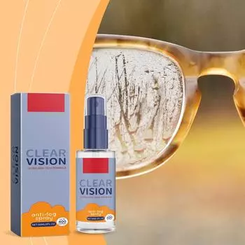 Спрей для предотвращения запотевания лобового стекла автомобиля, окон автомобиля, в дождливый день, для стекол, спрей для предотвращения запотевания стекол 60 мл One Size белый