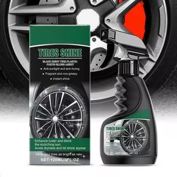 Спрей для придания блеска шинам автомобиля 120 мл Защита от ультрафиолета Спрей для придания блеска шинам Инструмент для ухода за шинами CHINA