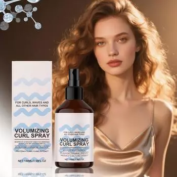 Спрей для придания объема локонам, стайлинг-спрей, придает объем и изгибы, обеспечивает длительную фиксацию и повышает эластичность, 100 мл One Size