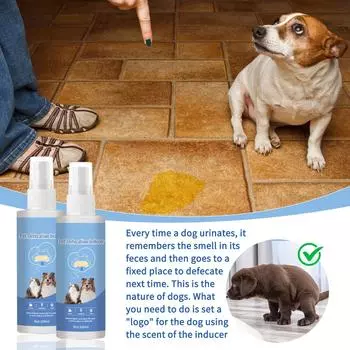 Спрей для приучения собак к туалету, спрей для приучения щенков к туалету, исправляет плохое поведение кишечника вашей собаки и помогает приучить ее к туалету 100 мл One Size белый
