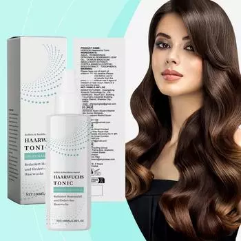 Спрей для роста волос Глубоко питает рост волос и предотвращает их выпадение, делая волосы сияющими и здоровыми, 100 мл белый