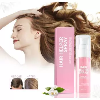 Спрей для роста волос, оставляемый на волосах, смягчающий спрей для контроля жирности волос, способствует росту волос и питает кожу головы, 50 мл розовый