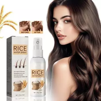 Спрей для роста волос с рисовой водой, спрей для роста волос с рисовой водой, способствует росту волос, питает кожу головы и делает волосы густыми и гладкими, 50 мл One Size белый