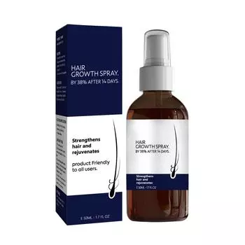 Спрей для роста волос Увлажняющий волосяной покров головы Поврежденные крепкие волосы Густые волосы Спрей для роста волос 50 мл белый