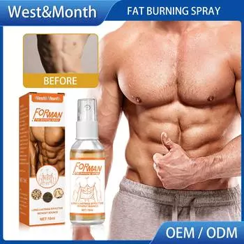 Спрей для сжигания жира West&Month. Устраняет целлюлит. Эластичность кожи. Разрушает жир. Массаж. Улучшает сжигание кожи. Спрей для похудения. Потеря веса. 10 мл. 10ml