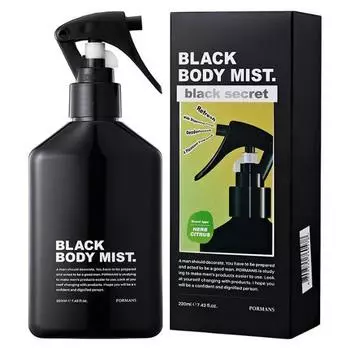 Спрей для тела для мужчин Black Body Mist с ароматом трав и цитрусовых 220 мл