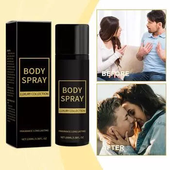 Спрей для тела для мужчин, Стойкий легкий парфюм, Свежий парфюм, Шея и запястье, Мягкий, Портативный и портативный парфюм(100мл)