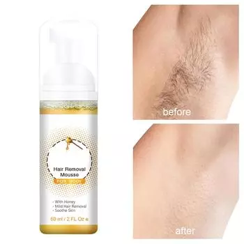 Спрей для удаления волос на всем теле, подмышками, на ногах, увлажняющий, нежная пена 60 мл One Size