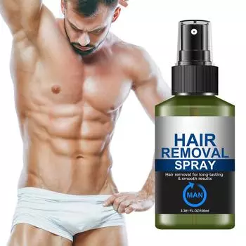 Спрей для удаления волос на всем теле, подмышками, на ногах, увлажняющий, нежная пена 100 мл One Size чёрный